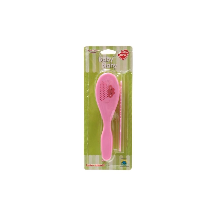 CONJUNTO BLISTER BABY NANY ESCOVA E PENTE ROSA UNIDADE