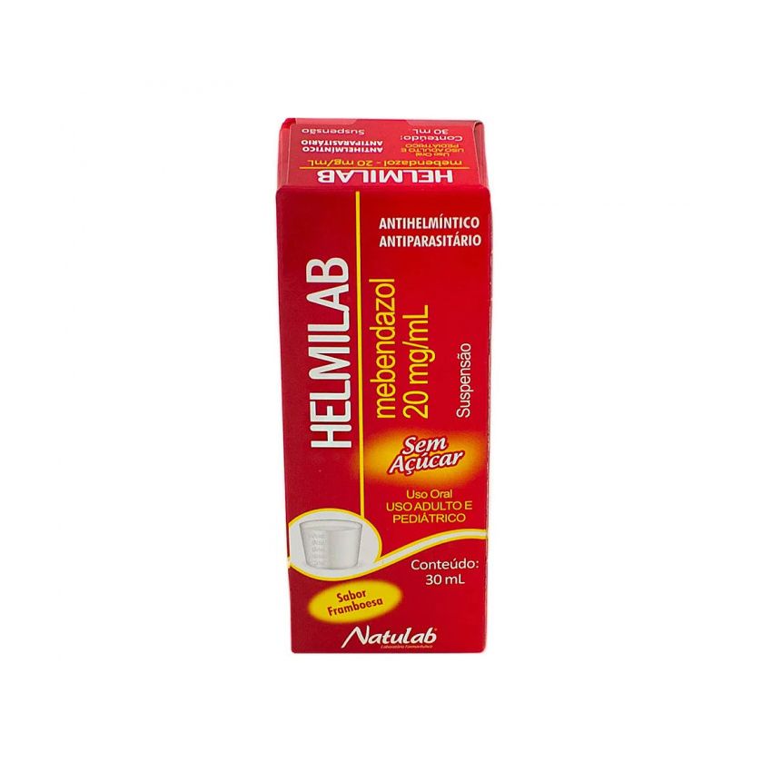 HELMILAB SUSPENÇÃO ORAL 30 ML SABOR FRANBOESA-NATULAB-