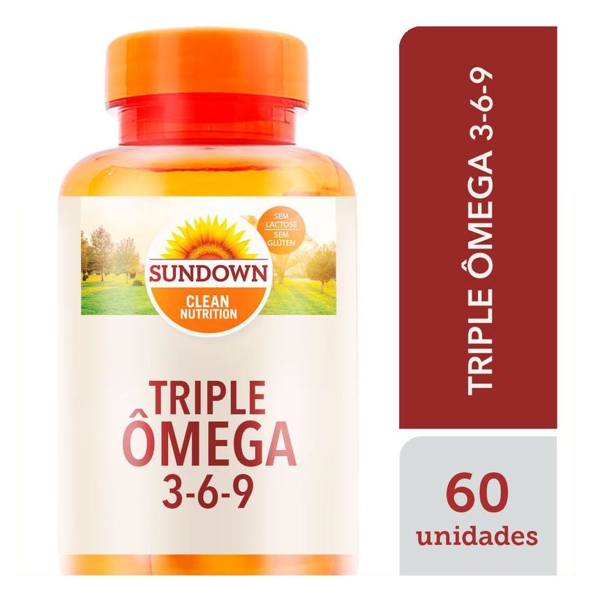 SUNDOWN CLEAN NUTRITION TRIPLE ÔMEGA 3-6-9 COM 60 CÁPSULAS