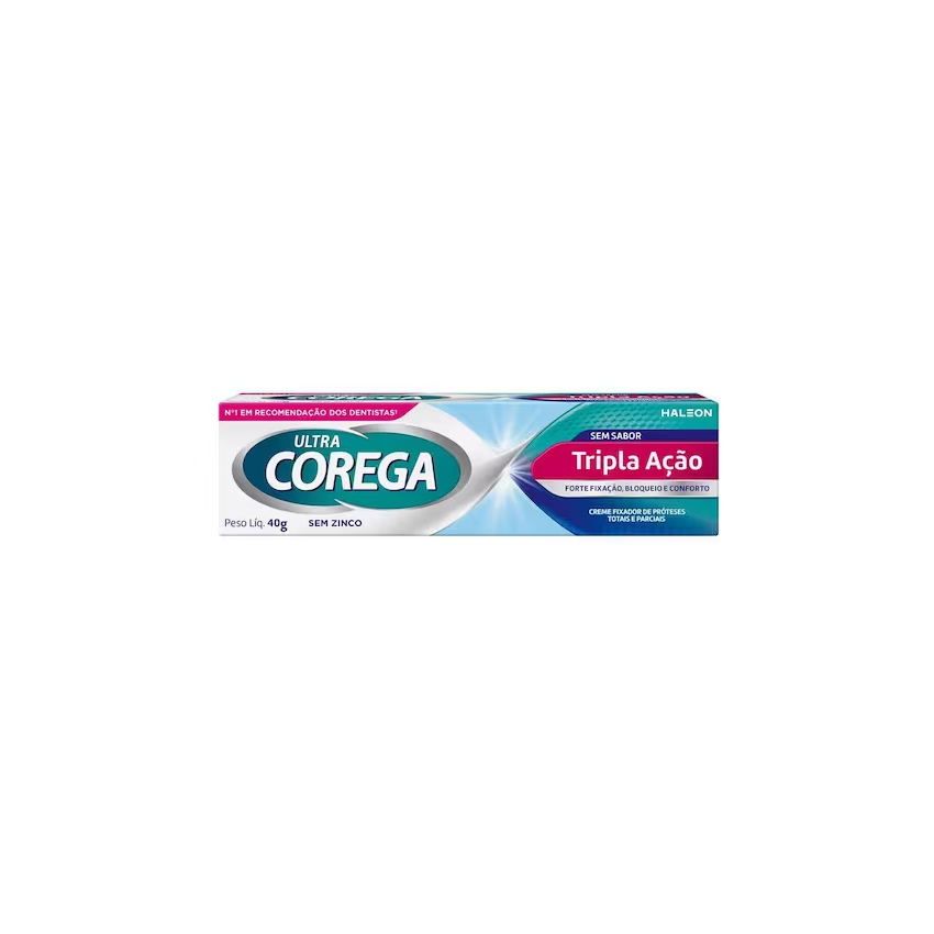 CREME FIXADOR DE DENTADURA COREGA ULTRA TRIPLA ACAO 40G