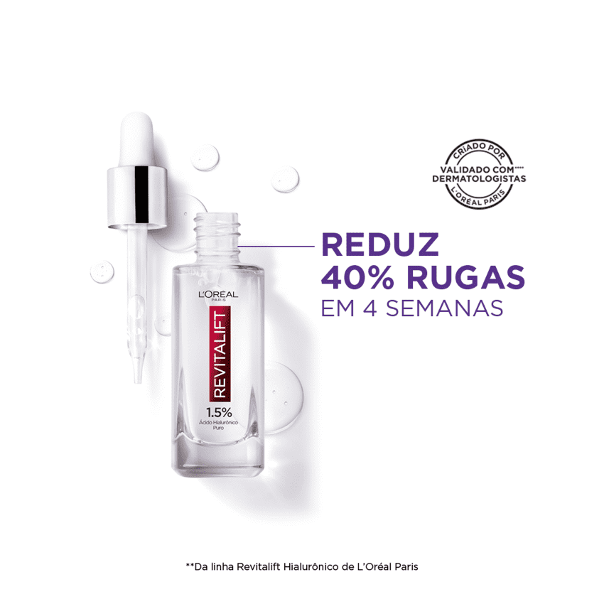 SÉRUM PREENCHEDOR REVITALIFT HIALURÔNICO LOREAL PARIS 30ML