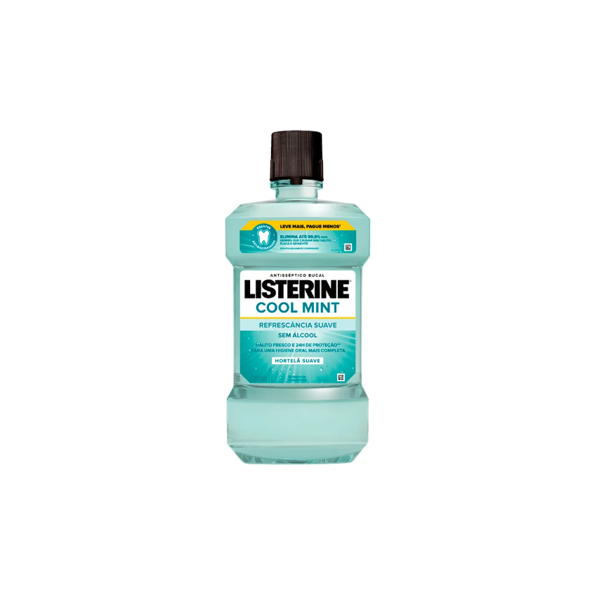 ENXAGUANTE BUCAL LISTERINE COOL MINT REFRESCANCIA SUAVE 1L