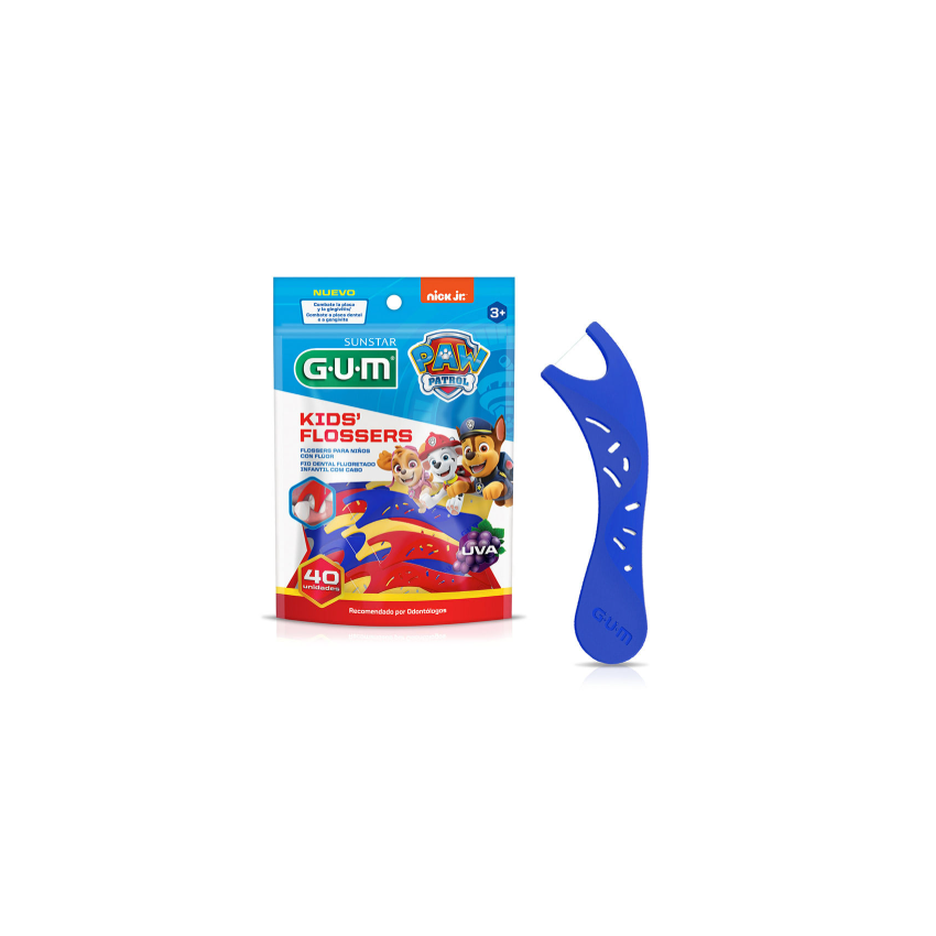 FLOSSER INFANTIL LIMPEZA DOS DENTES PATRULHA CANINA 40UND
