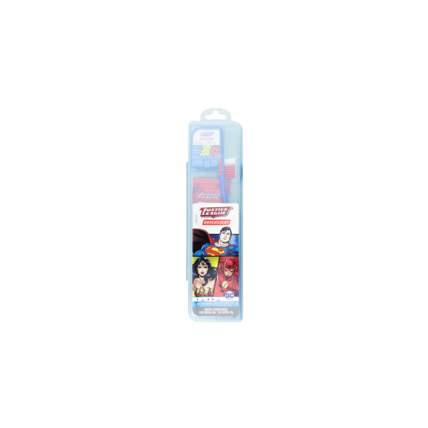 KIT INFANTIL DENTALCLEAR LIGA DA JUSTIÇA 3UND