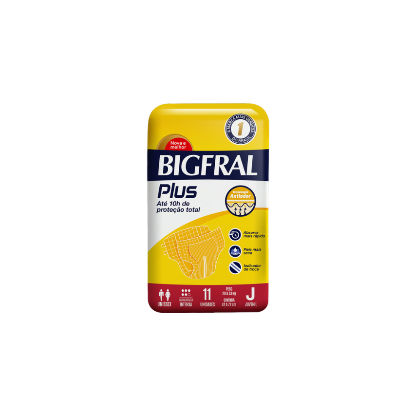 FRALDA BIGFRAL PLUS JUV 11UNI