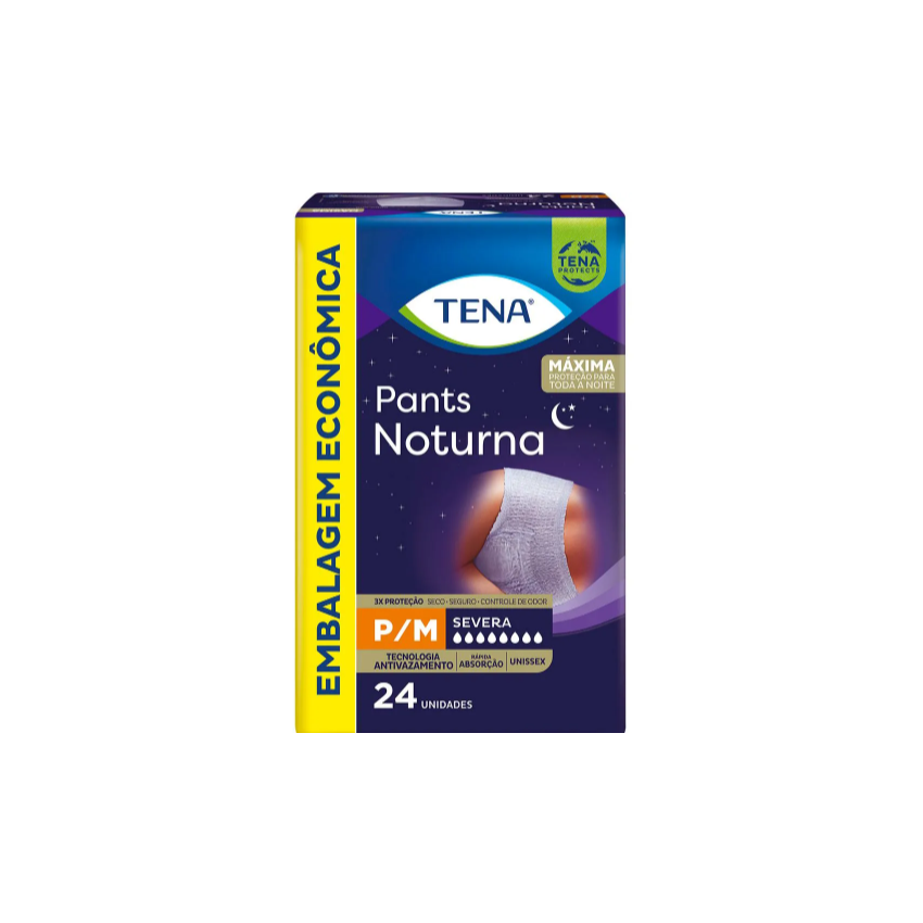 FRALDA ADULTO TENA PANT NOTURANA P/M COM 24 UNIDADES