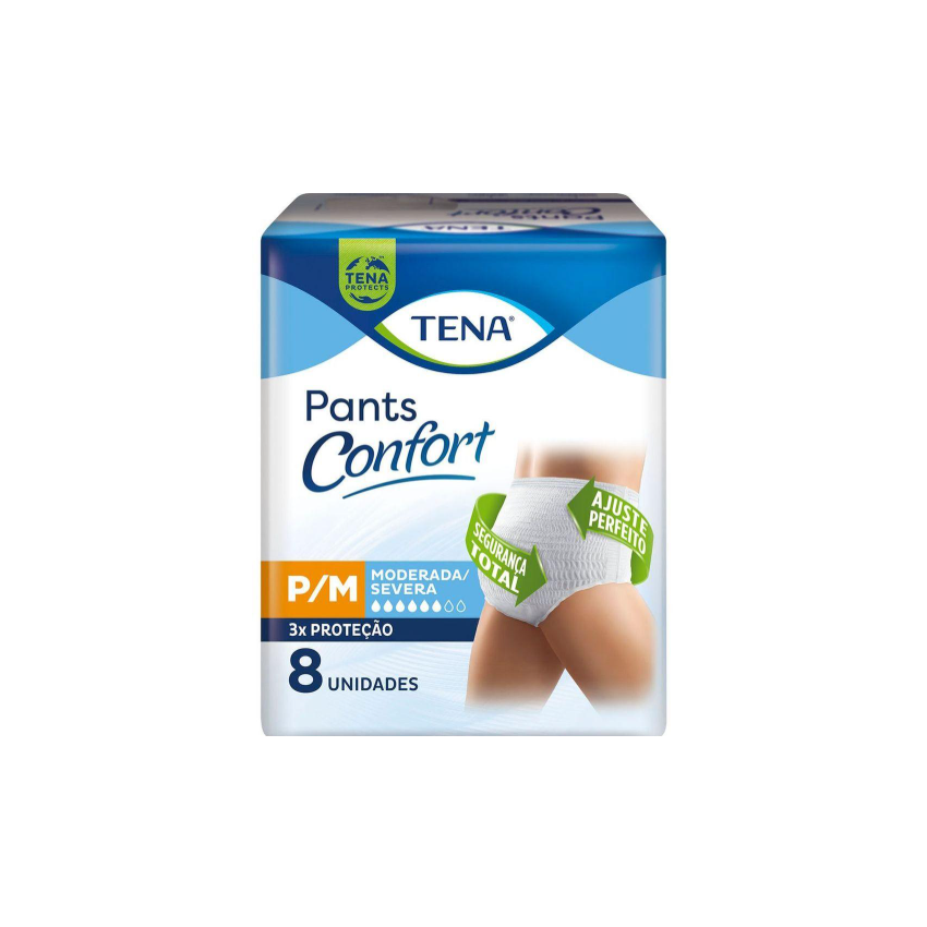 FRALDA GERIATRICA TENA PANTS CONFORT P/M 8UNI
