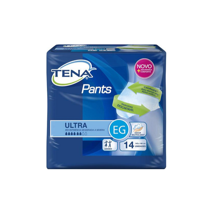FRALDA GERIÁTRICA TENA PANTS EG COM 14 UNIDADES