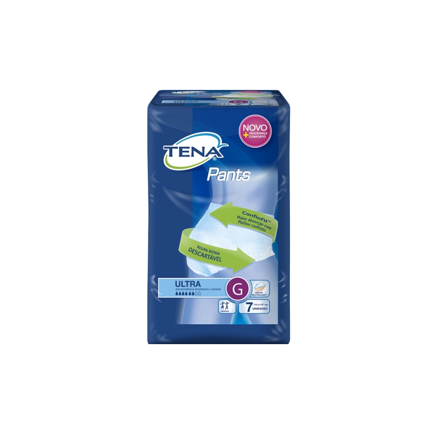 FRALDA GERIÁTRICA TENA PANTS G COM 7 UNIDADES