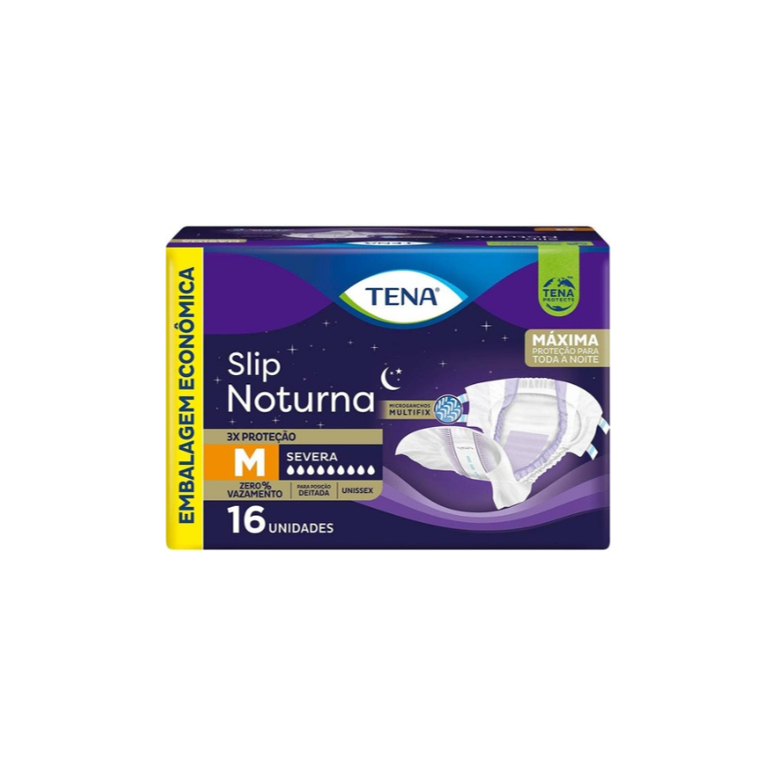 FRALDA GERIATRICA TENA SLIP NOT M COM 16 UNIDADES