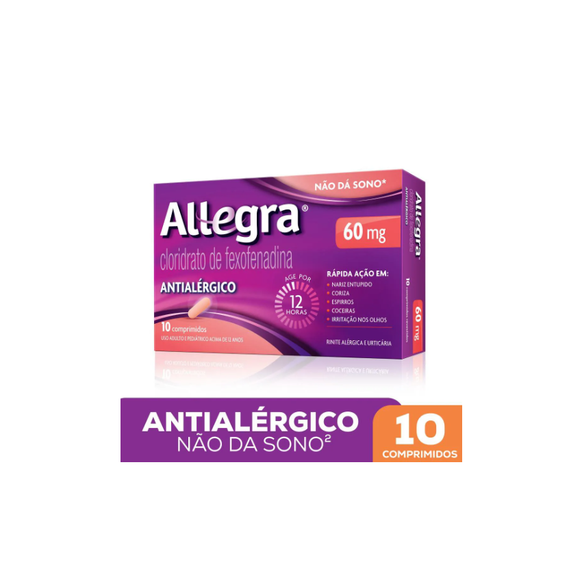ALLEGRA 60MG COM 10 COMPRIMIDOS