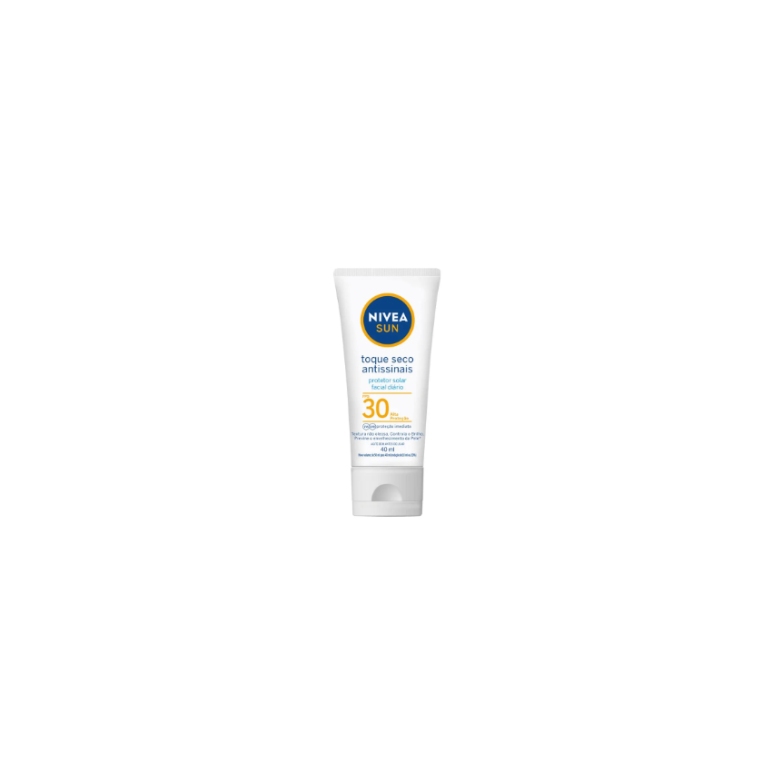 PROT SOLAR FACIAL NIVEA SUN TOQUESECO ANTISSINAIS FPS30 40ML