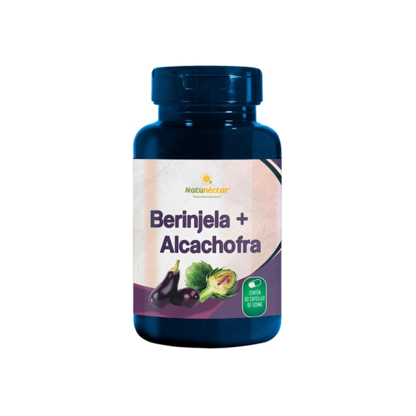 BERINJELA COM ALCACHOFRA 500MG 60 CAPSULAS NATUNECTAR
