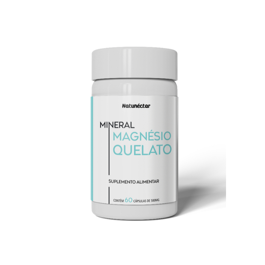 MAGNESIO QUELATO 500MG COM 60 CAPSULAS NATUNECTAR
