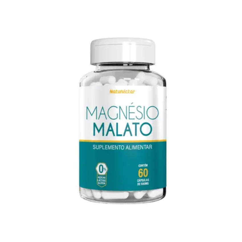 MAGNESIO MALATO 500MG COM 60 CAPSULAS NATUNECTAR