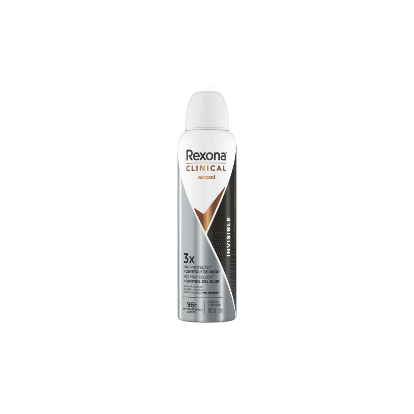 DESODORANTE AEROSOL REXONA FEMININO CLINICAL INVISIVEL 91G
