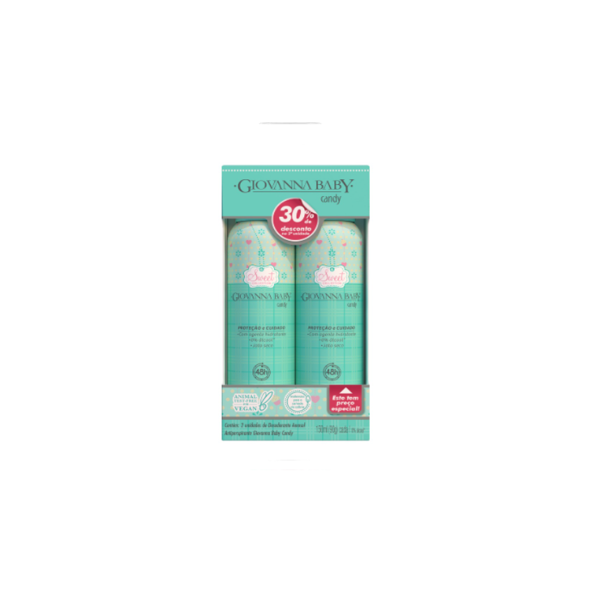 DESODORANTE AEROSOL GIOVANNA BABY CANDY 2 UNIDADES 150ML