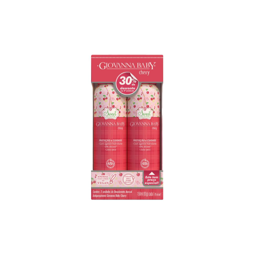 DESODORANTE AEROSOL GIOVANA BABY CHERRY COM 150ML