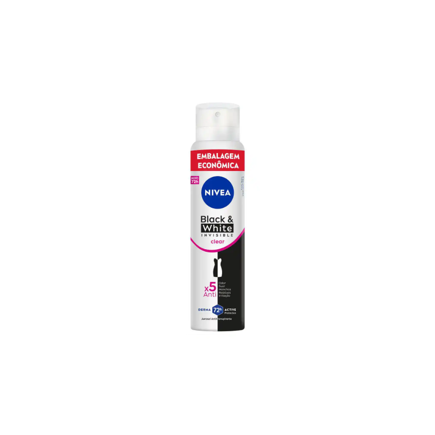 DESODORANTE AEROSOL NIVEA B&W F CLEAR COM 200ML