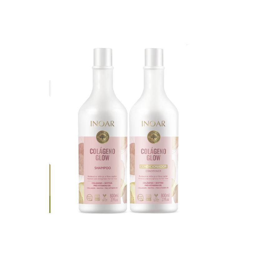 KIT SHAMPOO E CONDICIONADOR COLAGENO GROW DE 1L CADA