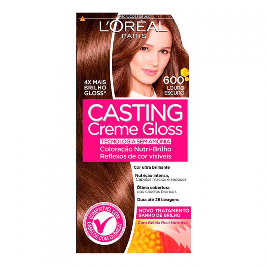 TINTURA CASTING CREME GLOSS SEM AMÔNIA LOURO ESCURO 600