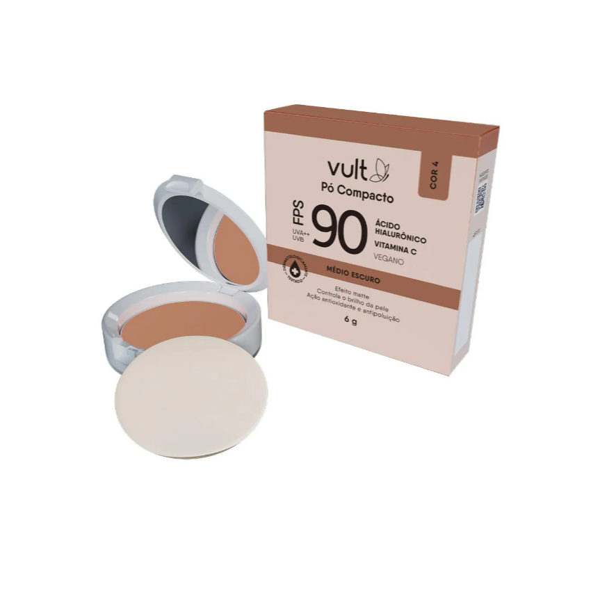 PÓ COMPACTO VUL ACIDO HIALURONICO FPS90 COM 6G MEDIO ESCURO
