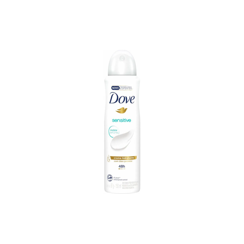 DESODORANTE AEROSOL DOVE SENSITIVE SEM PERFUME 150ML