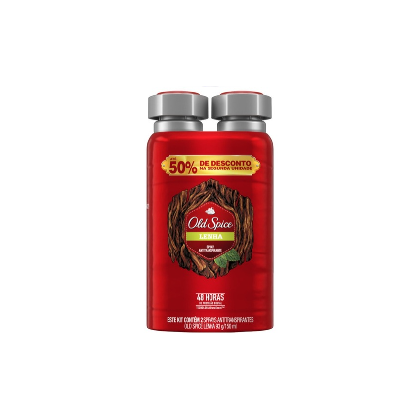DESODORANTE AEROSOL OLD SPICE LENHA COM 2 UNIDADES