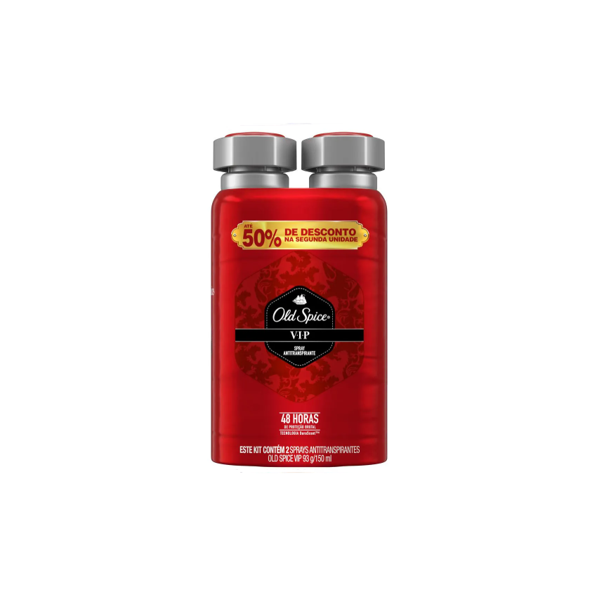DESODORANTE AEROSOL OLD SPICE VIP COM 2 UNIDADES