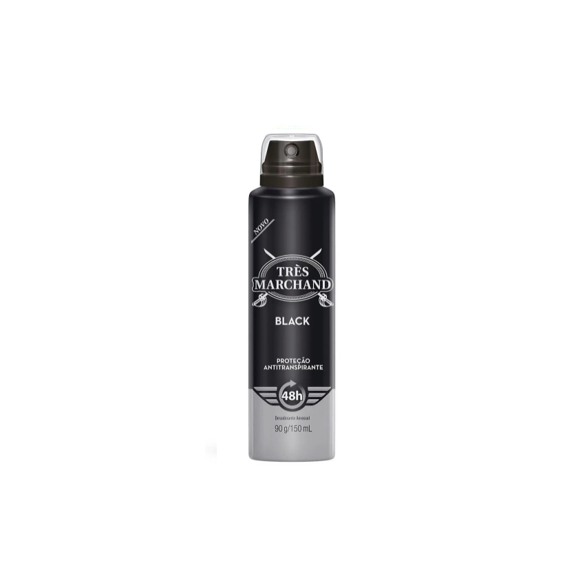 DESODORANTE AEROSOL TRES MARCHAND BLACK 150ML