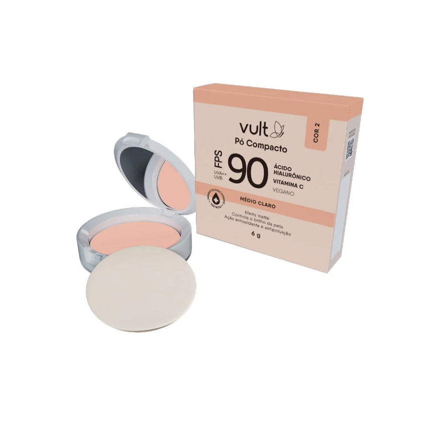 PÓ COMPACTO VUL ACIDO HIALURONICO FPS90 COM 6G MEDIO CLARO 