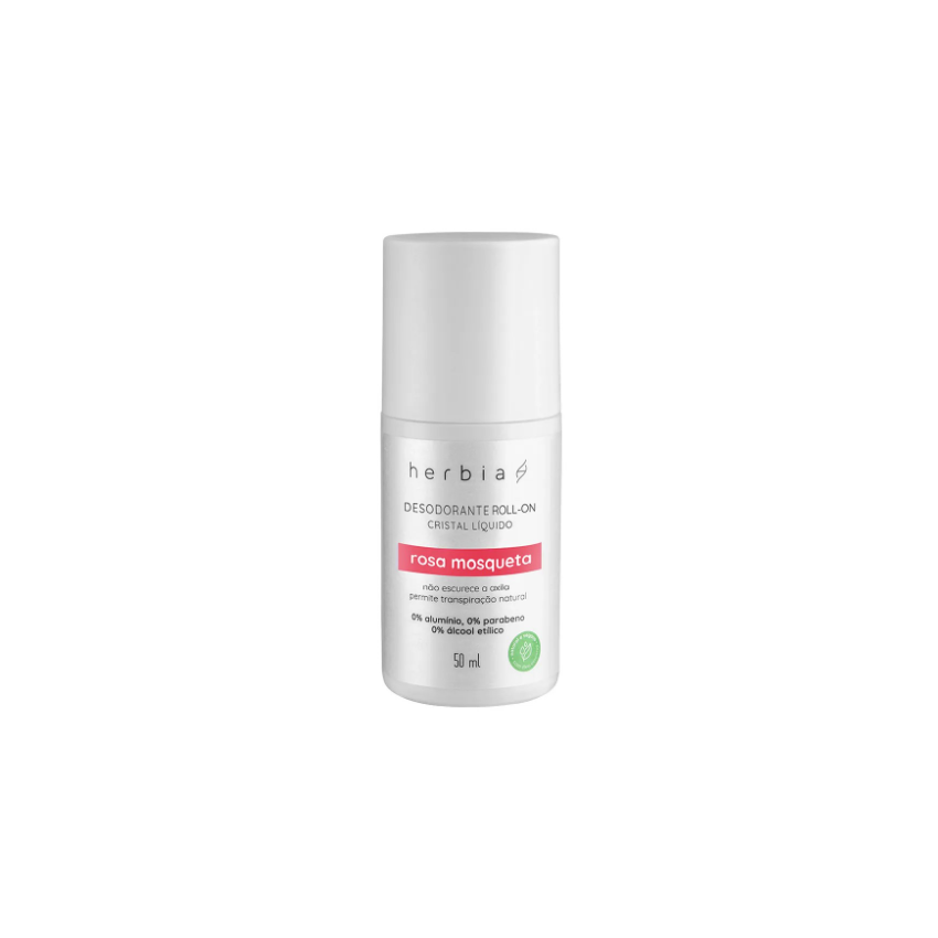 DESODORANTE ROLL-ON HERBIA ROSA MOSQUETA COM 50ML