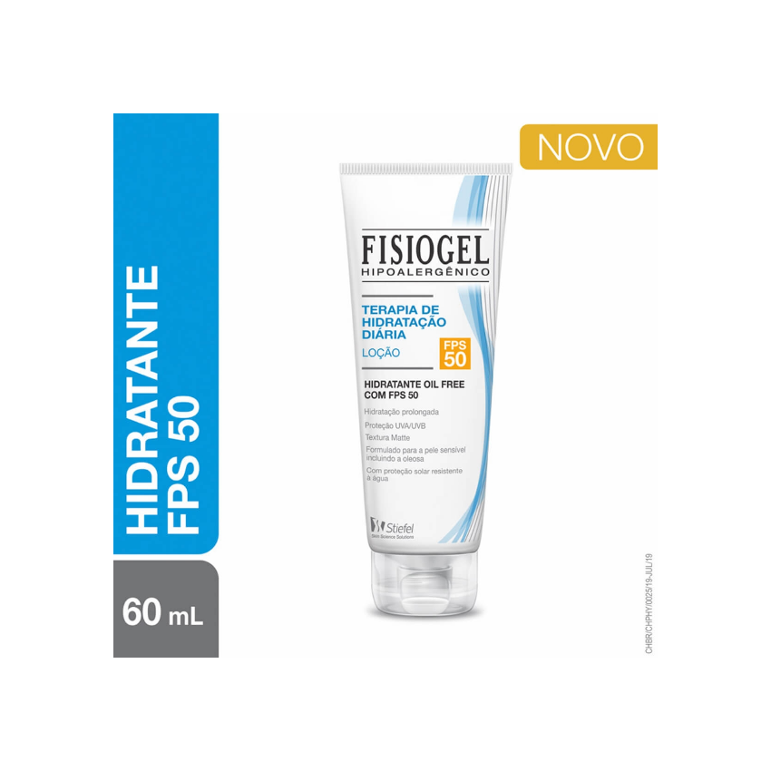 FISIOGEL HIDRATANTE TERAPIA FPS50 CORPO E ROSTO COM 60ML - VALIDADE 08/2026