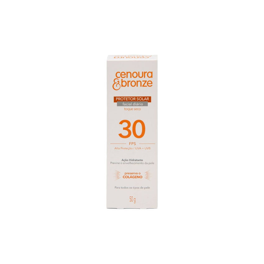 CENOURA E BRONZE PROTETOR FPS 50 TOQUE SECO 50G