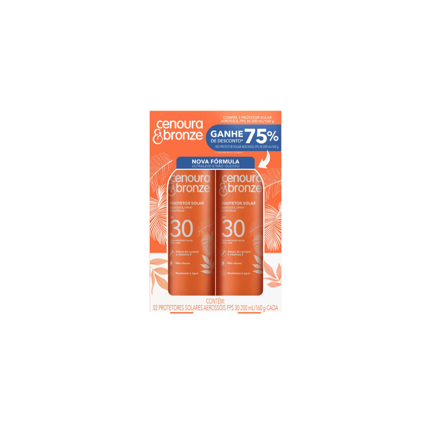 PACK CENOURA E BRONZE PROTETOR SOLAR FPS30 2 UNI COM 200ML