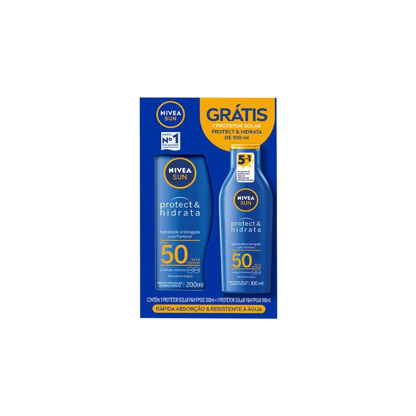KIT PROTETOR SOLAR FPS50 200ML +PROT 50FPS 100ML NIVEA 