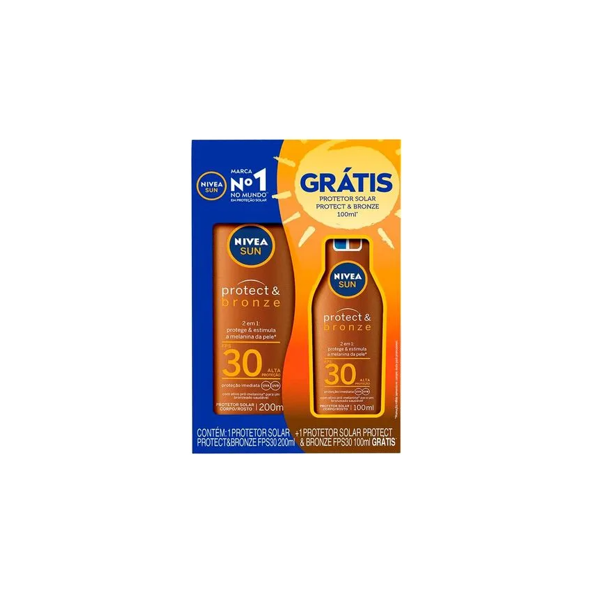 PROTETOR NIVEA FPS30 COM 2 UNIDADES 200+100 ML
