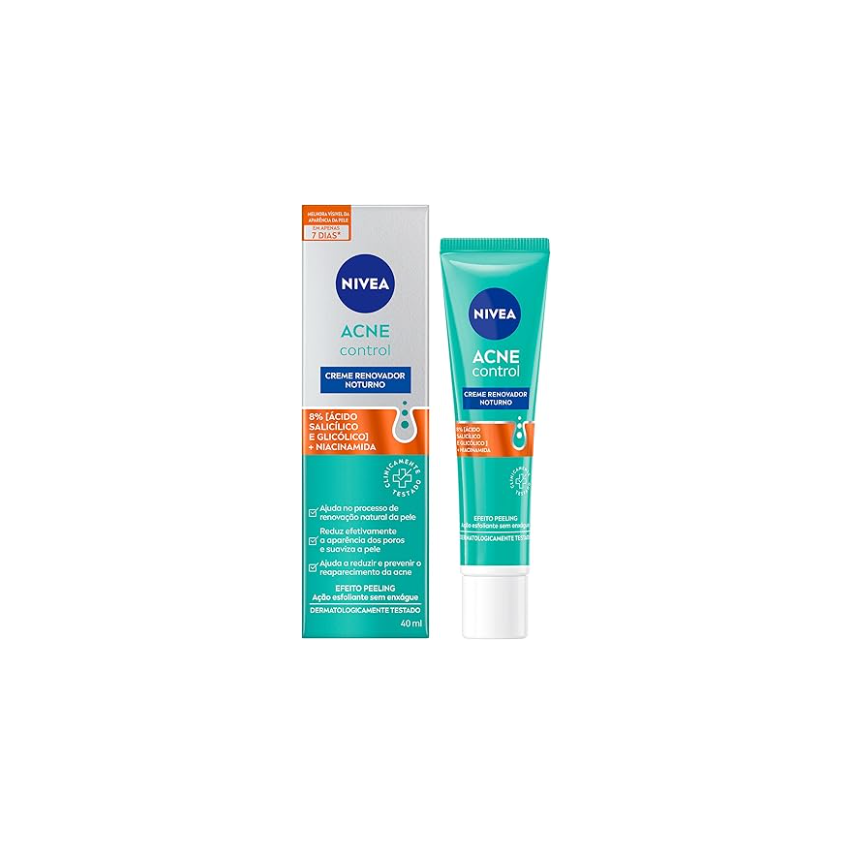 NIVEA CREME RENOVADOR NOTURNO EFEITO PEELING COM 40ML