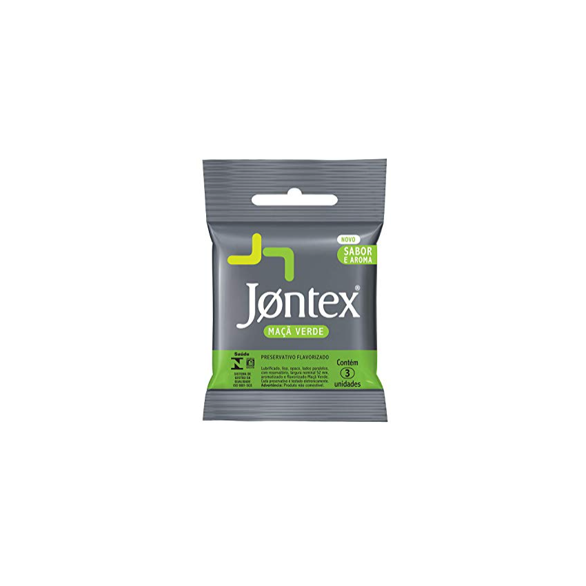 PRESERVATIVO JONTEX MAÇA VERDE COM 3 UNIDADES