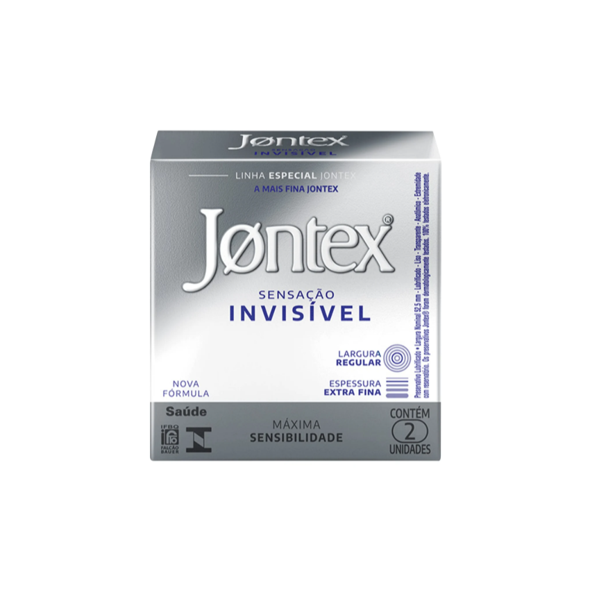 PRESERVATIVO JONTEX SENSACAO INVISIVEL 2 UN 