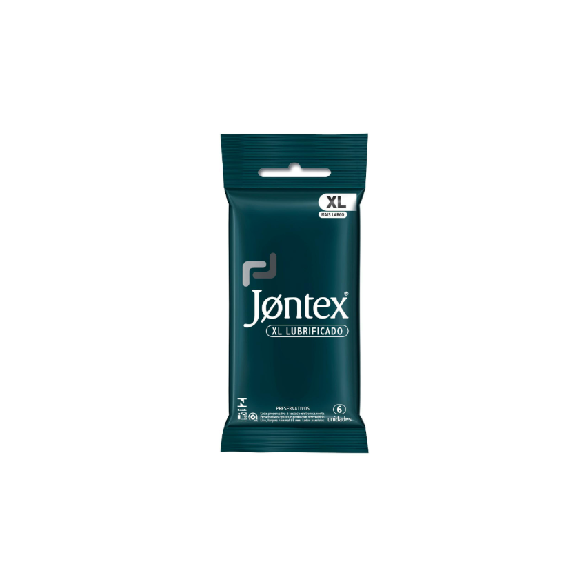 PRESERVATIVO JONTEX XL LUBRIFICADO COM 6 UNIDADES