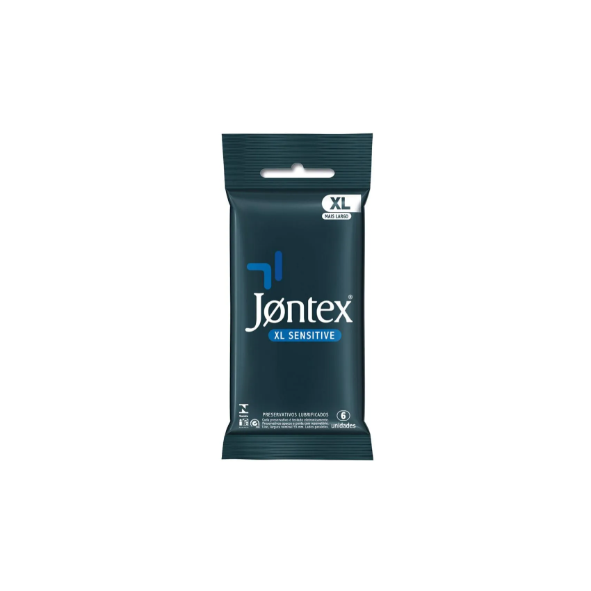 PRESERVATIVO JONTEX XL SENSITIVE COM 6 UNIDADES