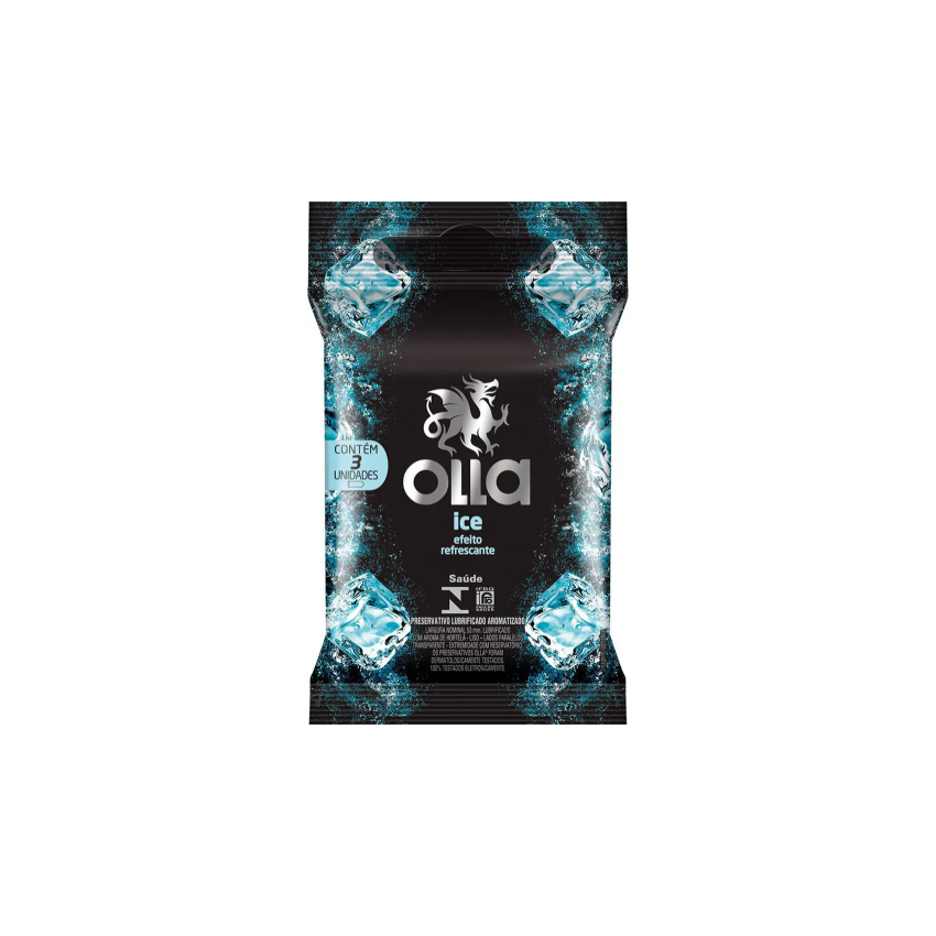 PRESERVATIVO OLLA ICE COM 3 UNIDADES
