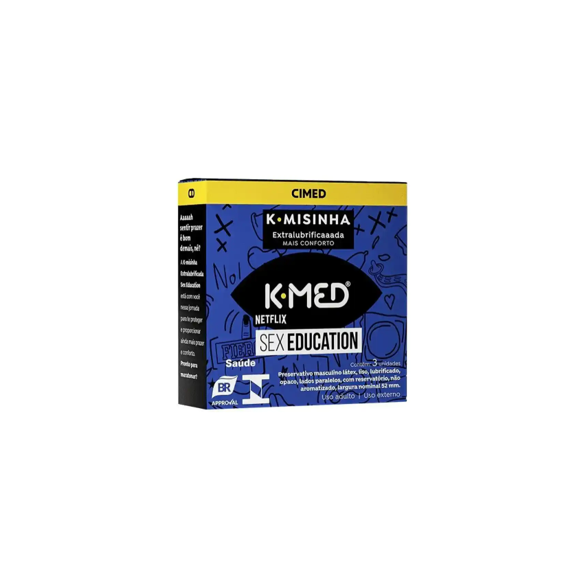PRESERVATIVO K-MISINHA SEX EDUCATION COM 3 UNIDADES