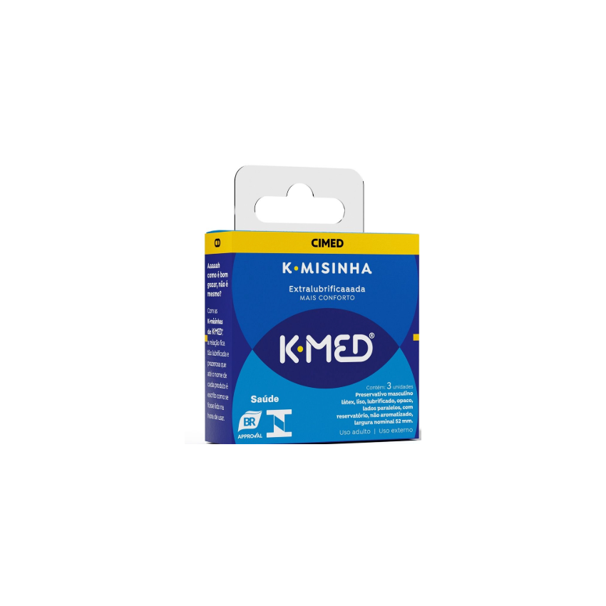 PRESERVATIVO K-MISINHA TRADICIONAL EXTRA LUBRIF 3 UNIDADES