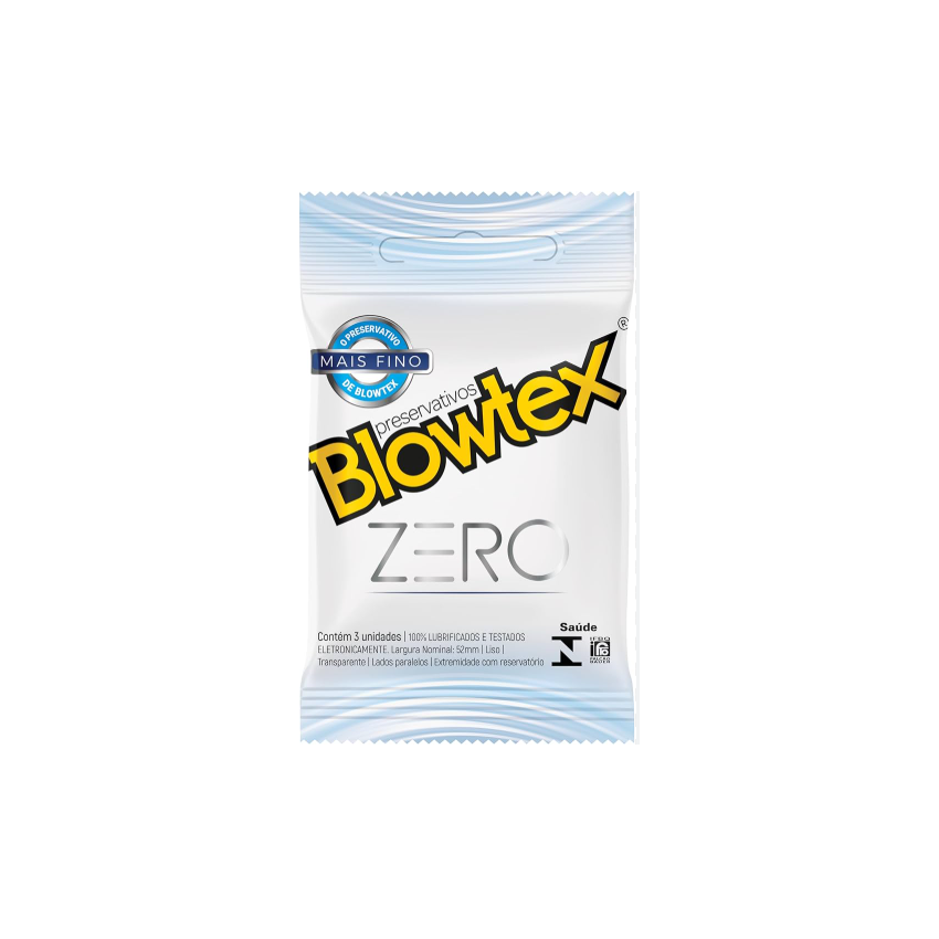 PRESERVATIVO BLOWTEX ZERO COM 3 UNIDADES
