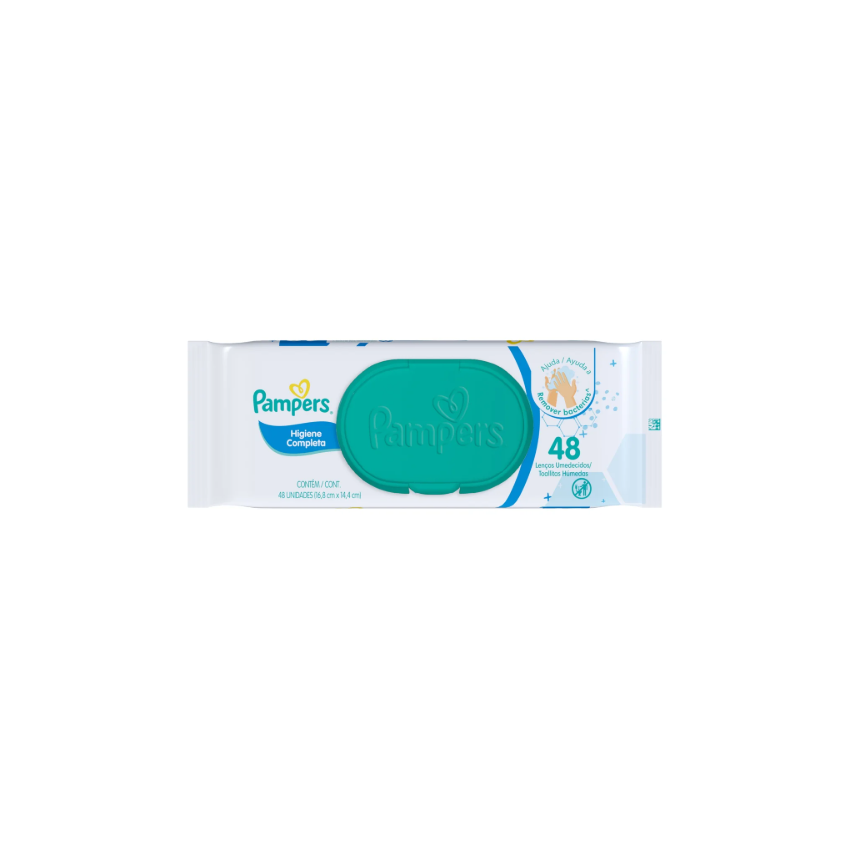 TOALHAS UMEDECIDAS PAMPERS COM 48 UNIDADES