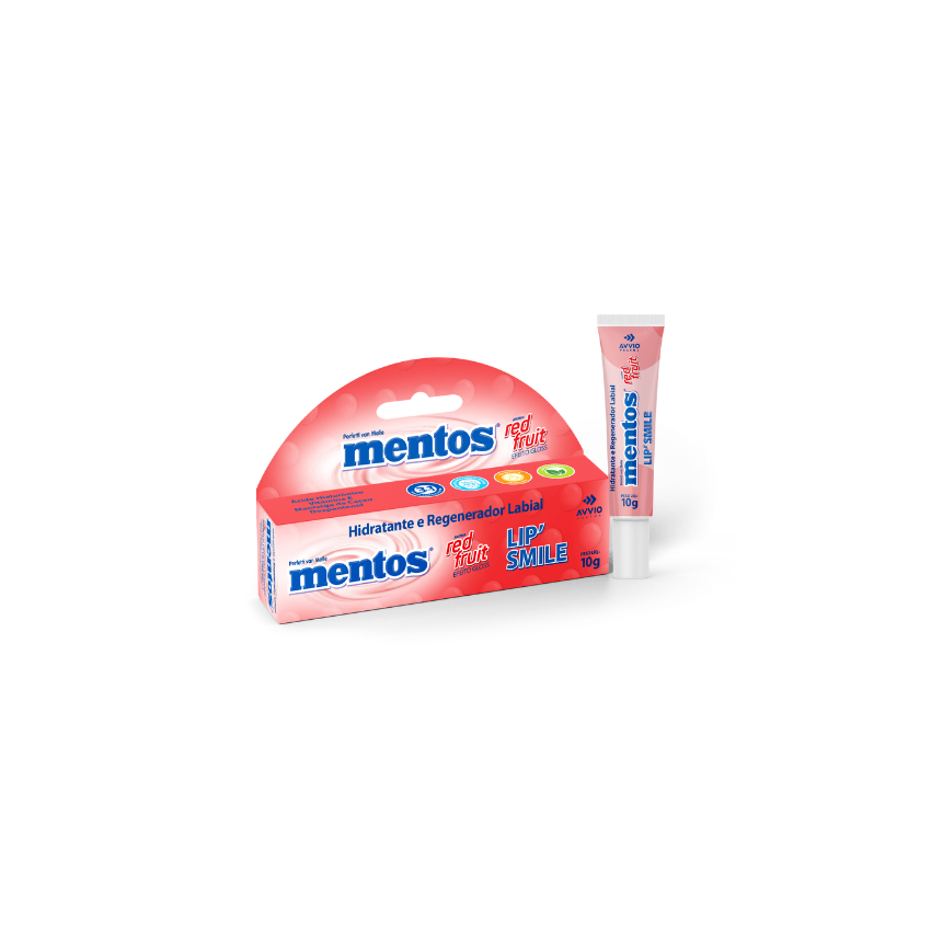 HIDRATANTE E REGENERADO LABIAL LIPSMILE MENTOS RED FRUIT 10G