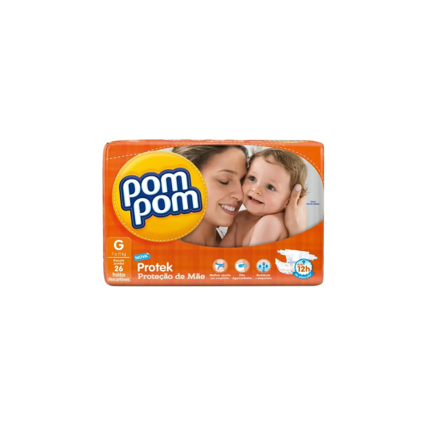 FRALDA POM POM ECONOMICA G COM 26 UNIDADES