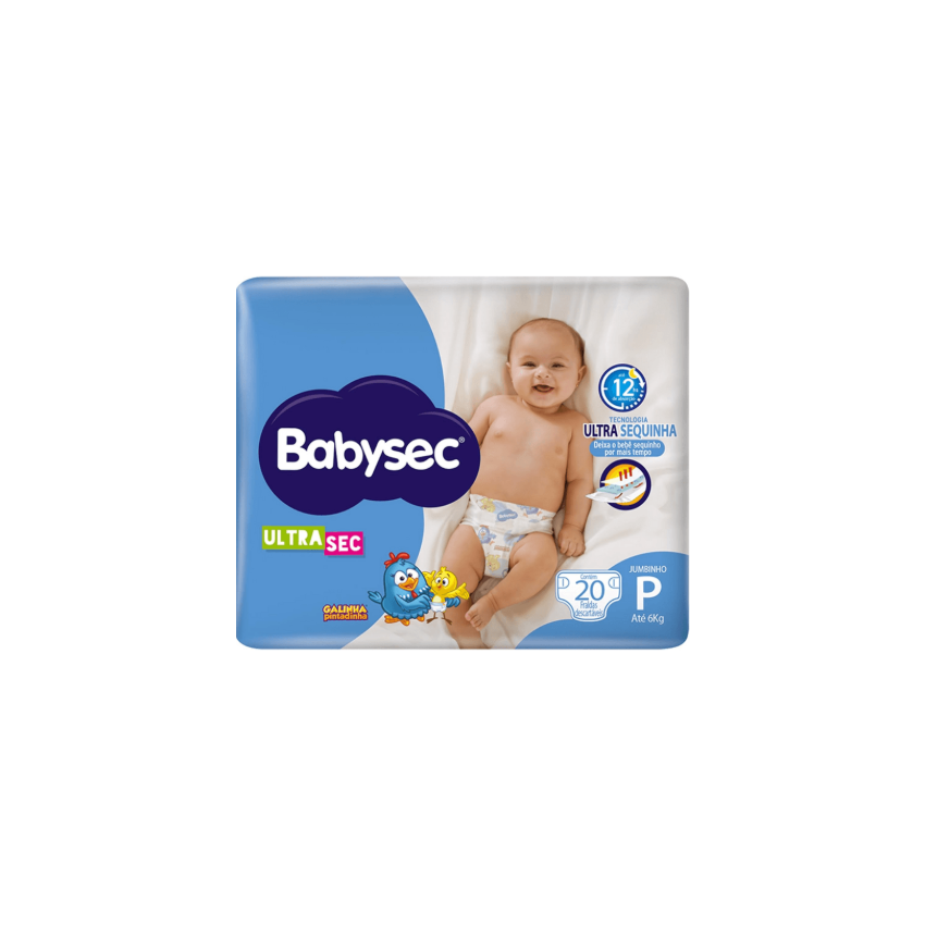 FRALDA BABYSEC JUMBINHO P COM 20 UNIDADES